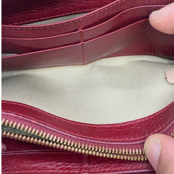 Chloe Lily Leather Continental Zip Around Wallet*Burgundy*Very nice condition - Picture 12 of 15